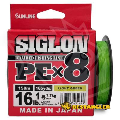 Sunline SIGLON PEx8 Light Green 150 m