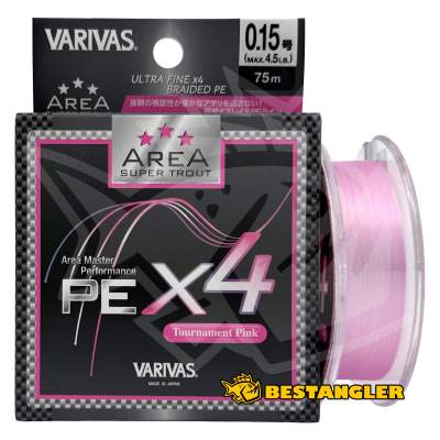 Varivas Super Trout Area PE X4 75 m Tournament Pink