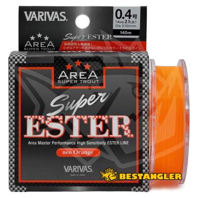 Varivas Super Trout Area Super Ester 150 m Neo Orange