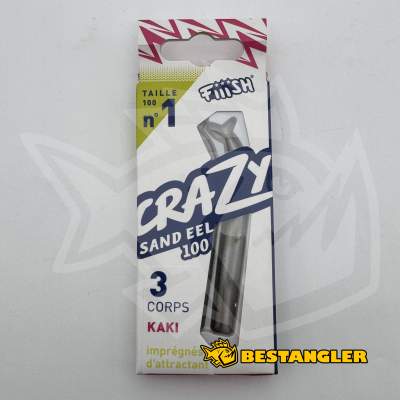 Fiiish Crazy Sand Eel n°1 100 mm Bodies 3x - Khaki - CSE1294