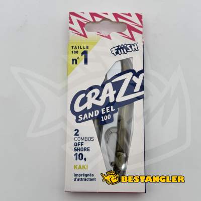 Fiiish Crazy Sand Eel n°1 100 mm Double Combo Offshore - 10g - Khaki - CSE800
