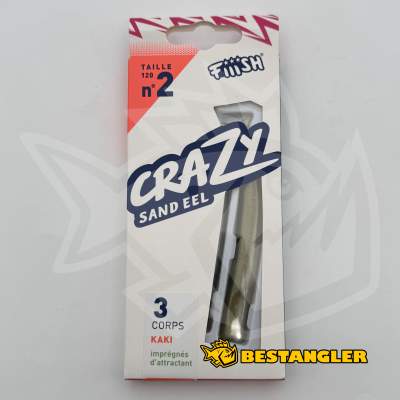Fiiish Crazy Sand Eel n°2 120 mm Bodies 3x - Khaki - CSE1012