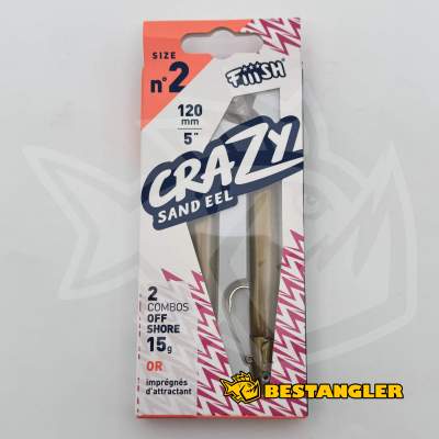 Fiiish Crazy Sand Eel n°2 120 mm Double Combo Offshore - 15g - Gold - CSE801