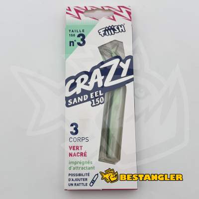 Fiiish Crazy Sand Eel n°3 150 mm Bodies 3x - Pearl Green - CSE223