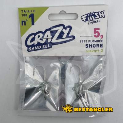Fiiish Crazy Sand Eel n°1 100 mm Heads Shore 2x - 5g - Pearl Green - CSE216
