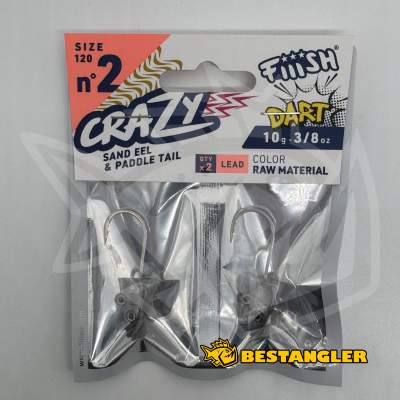 Fiiish Crazy Sand Eel n°2 120 mm Heads Dart 2x - 10g - Raw Material - CSE5018