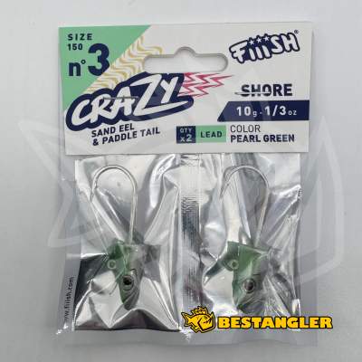 Fiiish Crazy Sand Eel n°3 150 mm Heads Shore 2x - 10g - Pearl Green - CSE220