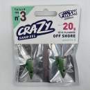Fiiish Crazy Sand Eel n°3 150 mm Heads Offshore 2x - 20g - Pearl Green - CSE221