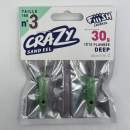 Fiiish Crazy Sand Eel n°3 150 mm Heads Deep 2x - 30g - Pearl Green - CSE222