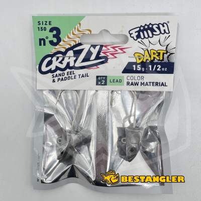 Fiiish Crazy Sand Eel n°3 150 mm Heads Dart 2x - 15g - Raw Material - CSE5019