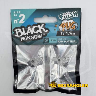 Fiiish Black Minnow n°2 90 mm Heads Pug 2x - 7g - Raw Material - BM998
