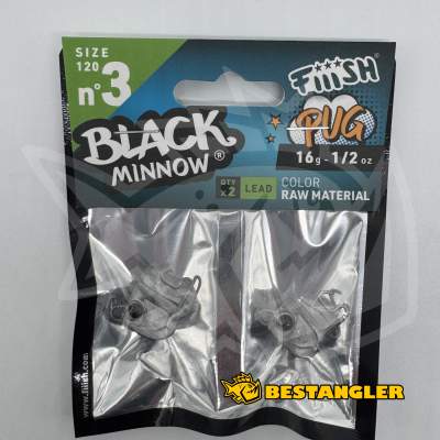 Fiiish Black Minnow n°3 120 mm Heads Pug 2x - 16g - Raw Material - BM999