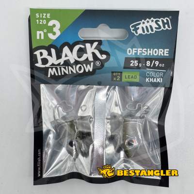 Fiiish Black Minnow n°3 120 mm Heads Offshore 2x - 25g - Khaki - BM002