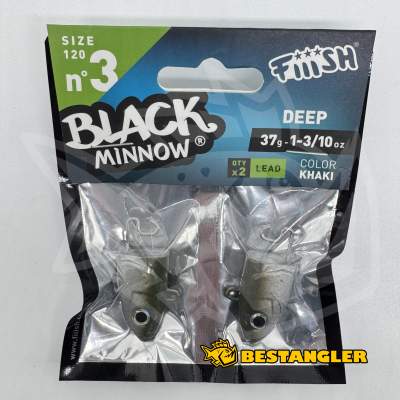 Fiiish Black Minnow n°3 120 mm Heads Deep 2x - 37g - Khaki - BM346