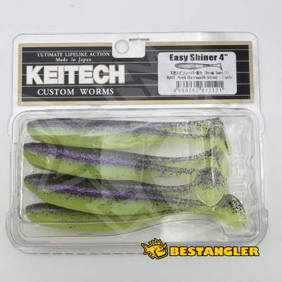 Keitech Easy Shiner 4" Purple Chartreuse - BA#03