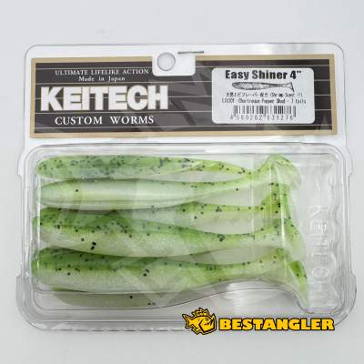 Keitech Easy Shiner 4" Chartreuse Pepper Shad - CT#30