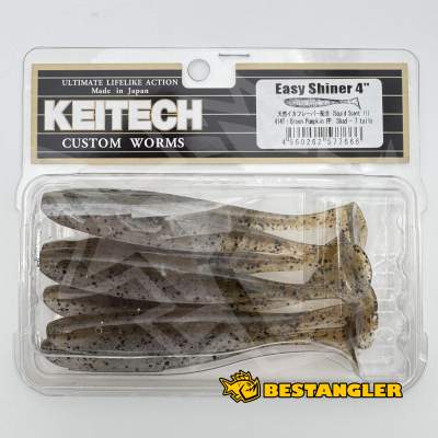 Keitech Easy Shiner 4" Green Pumpkin PP. Shad - #414