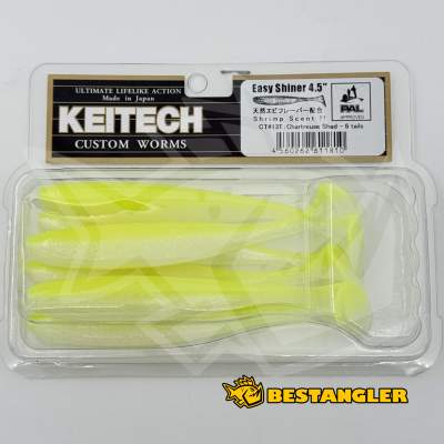 Keitech Easy Shiner 4.5" Chartreuse Shad - CT#13