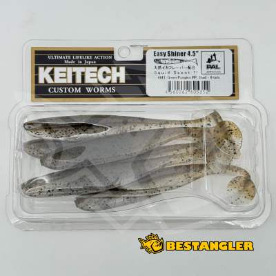 Keitech Easy Shiner 4.5" Green Pumpkin PP. Shad - #414