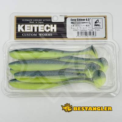 Keitech Easy Shiner 4.5" Chartreuse Thunder - CT#12