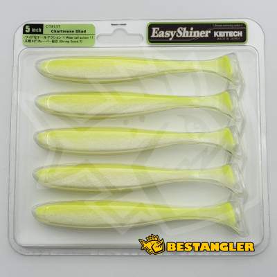 Keitech Easy Shiner 5" Chartreuse Shad - CT#13