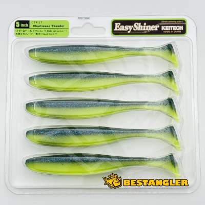 Keitech Easy Shiner 5" Chartreuse Thunder - CT#12