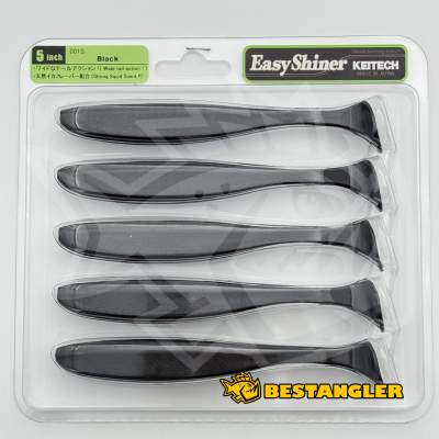 Keitech Easy Shiner 5" Black - #001