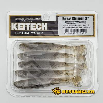 Keitech Easy Shiner 3" Green Pumpkin PP. Shad - #414