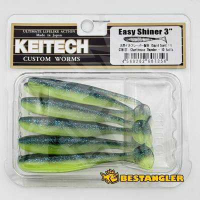 Keitech Easy Shiner 3" Chartreuse Thunder - CT#12