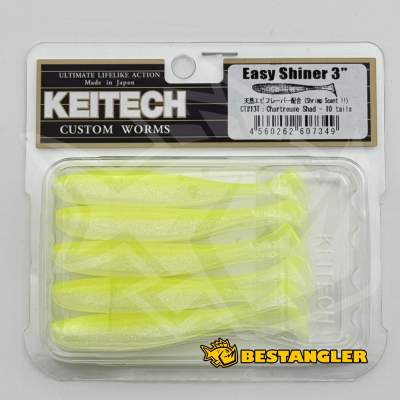 Keitech Easy Shiner 3" Chartreuse Shad - CT#13