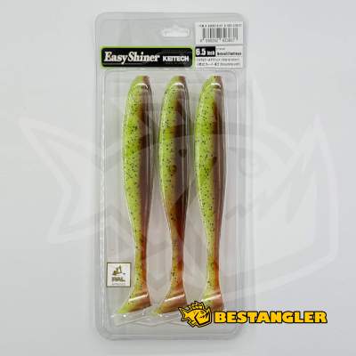 Keitech Easy Shiner 6.5" Motoroil / Chartreuse - CT#14