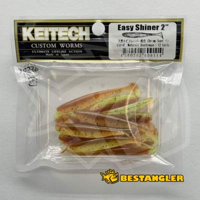 Keitech Easy Shiner 2" Motoroil / Chartreuse - CT#14
