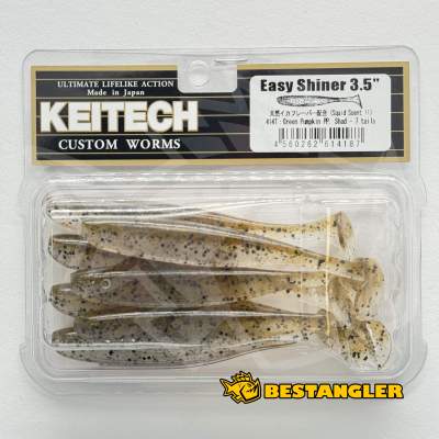 Keitech Easy Shiner 3.5" Green Pumpkin PP. Shad - #414