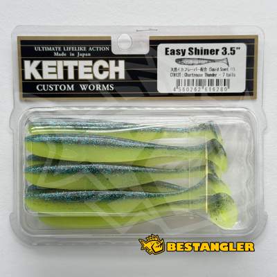 Keitech Easy Shiner 3.5" Chartreuse Thunder - CT#12