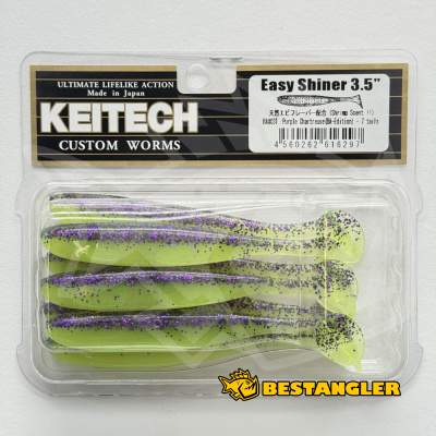 Keitech Easy Shiner 3.5" Purple Chartreuse - BA#03
