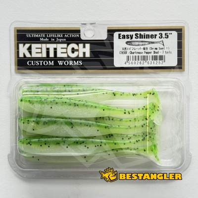 Keitech Easy Shiner 3.5" Chartreuse Pepper Shad - CT#30