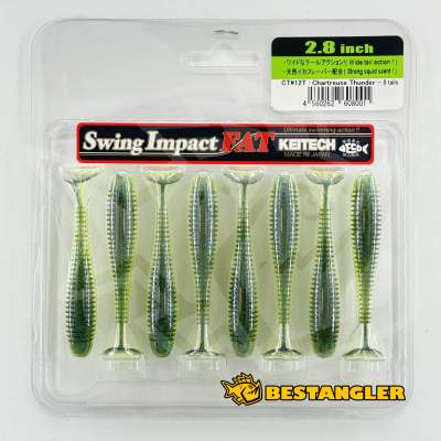 Keitech FAT Swing Impact 2.8" Chartreuse Thunder - CT#12