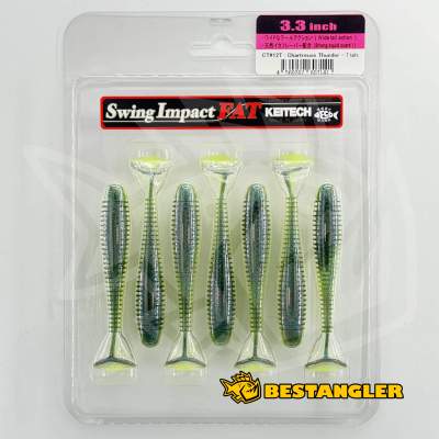 Keitech FAT Swing Impact 3.3" Chartreuse Thunder - CT#12