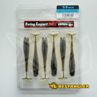 Keitech FAT Swing Impact 3.8" Watermelon PP. / Yellow - #447