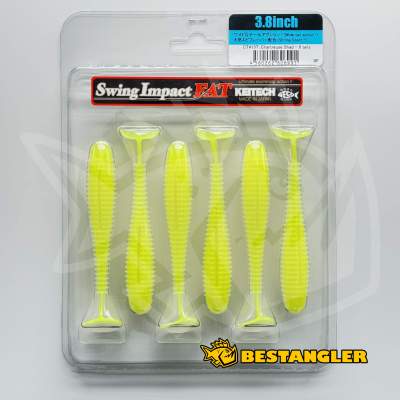 Keitech FAT Swing Impact 3.8" Chartreuse Shad - CT#13