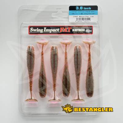 Keitech FAT Swing Impact 3.8" Motoroil / Pink - CT#16