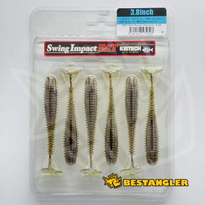 Keitech FAT Swing Impact 3.8" Green Pumpkin Chartreuse - #401