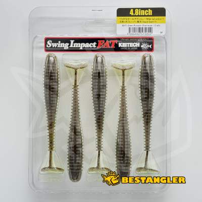 Keitech FAT Swing Impact 4.8" Green Pumpkin Chartreuse - #401