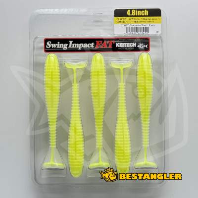 Keitech FAT Swing Impact 4.8" Chartreuse Shad - CT#13