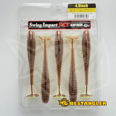 Keitech FAT Swing Impact 4.8" Motoroil / Chartreuse - CT#14