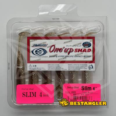 Sawamura One Up Shad Slim 4" #089 Tinsel Brown