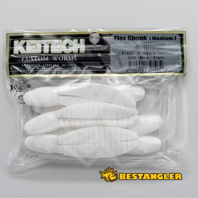 Keitech Flex Chunk Medium White - #009