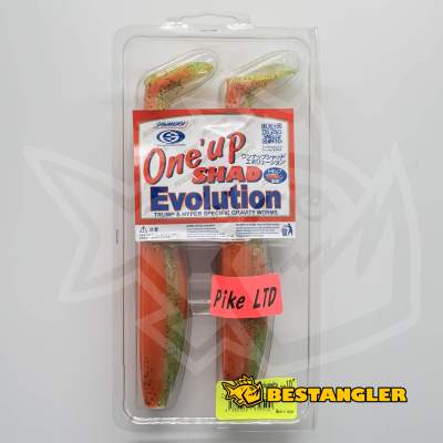 Sawamura One Up Shad 10" PIKE LTD #076 Orange Green