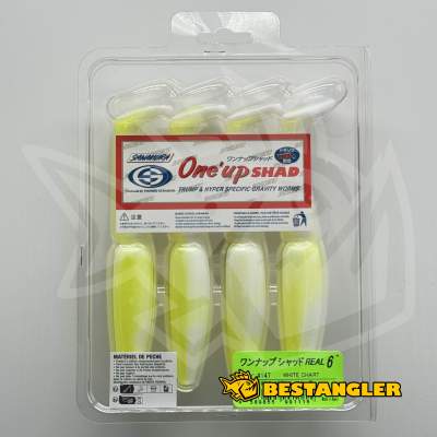 Sawamura One Up Shad 6" #147 White Chart
