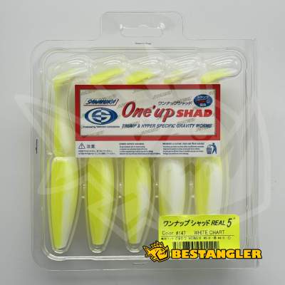 Sawamura One Up Shad 5" #147 White Chart